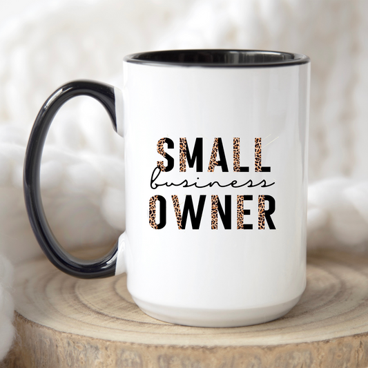Cheetah Print Small Business Owner Mug
