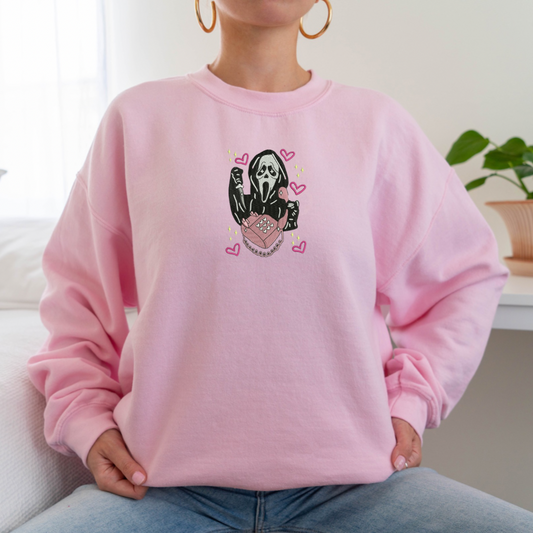 Scream Embroidered Crewneck Sweatshirt